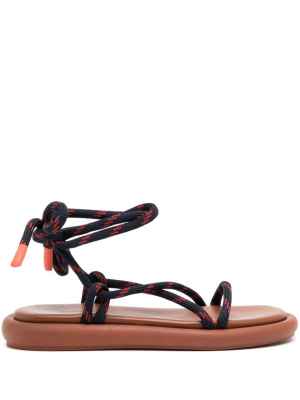 

Tie-ankle leather sandals, Paul Smith Tie-ankle leather sandals