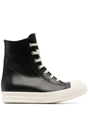 

Calf-leather lace-up sneakers, Rick Owens Calf-leather lace-up sneakers