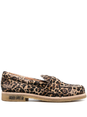 

Leopard-print round-toe loafers, Golden Goose Leopard-print round-toe loafers