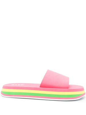 

Rainbow-sole open-toe sandals, MSGM Rainbow-sole open-toe sandals