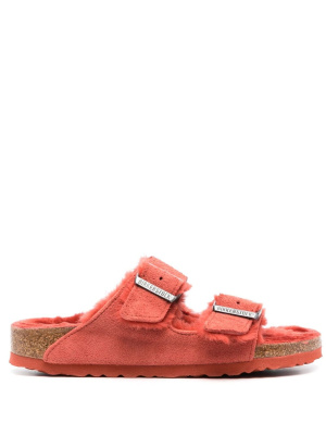 

Arizona shearling suede sandals, Birkenstock Arizona shearling suede sandals