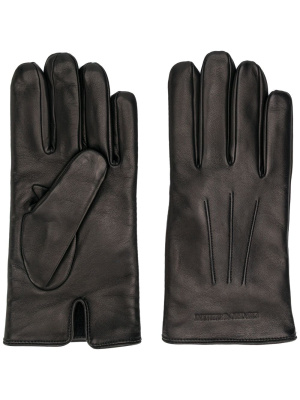 

Engraved logo gloves, Emporio Armani Engraved logo gloves