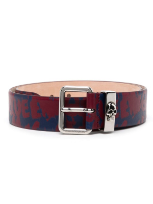 

Skull leather 40mm belt, Alexander McQueen Skull leather 40mm belt