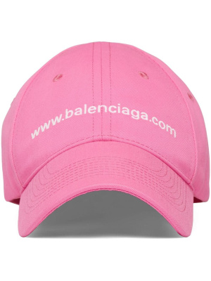 

Embroidered-logo six-panel cap, Balenciaga Embroidered-logo six-panel cap