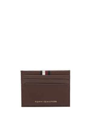 

Logo-stamp leather cardholder, Tommy Hilfiger Logo-stamp leather cardholder