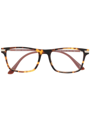 

Tortoiseshell-effect square-frame glasses, Prada Eyewear Tortoiseshell-effect square-frame glasses
