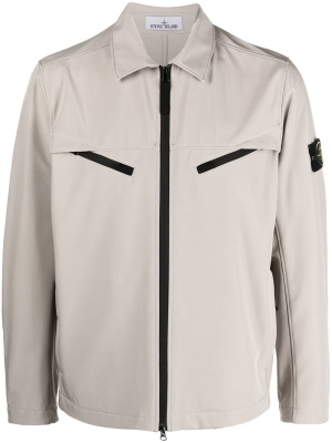 

Logo-patch shirt jacket, Stone Island Logo-patch shirt jacket