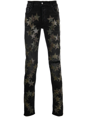 

Star-patch detail skinny jeans, AMIRI Star-patch detail skinny jeans