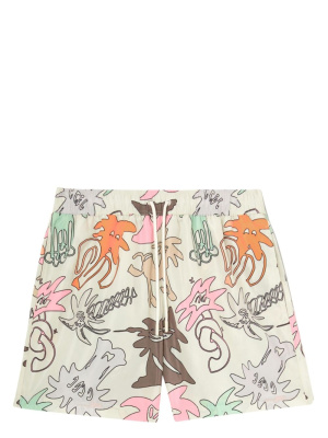 

Palmity-print drawstring swim shorts, Palm Angels Palmity-print drawstring swim shorts