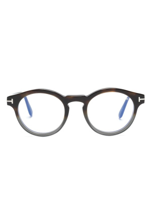

Tortoiseshell-effect round-frame glasses, TOM FORD Eyewear Tortoiseshell-effect round-frame glasses