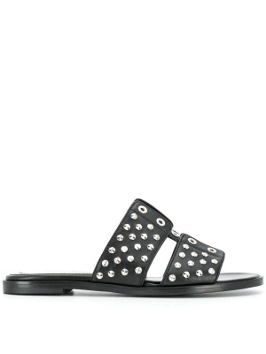 

Stud embellished slides, Alexander McQueen Stud embellished slides