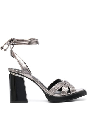 

95mm self-tie leather sandals, LIU JO 95mm self-tie leather sandals