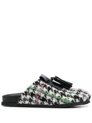 

Tassel-embellished leather slides, MSGM Tassel-embellished leather slides