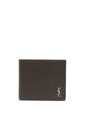 

YSL logo-plaque leather wallet, Saint Laurent YSL logo-plaque leather wallet