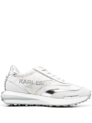 

Logo-print leather sneakers, Karl Lagerfeld Logo-print leather sneakers