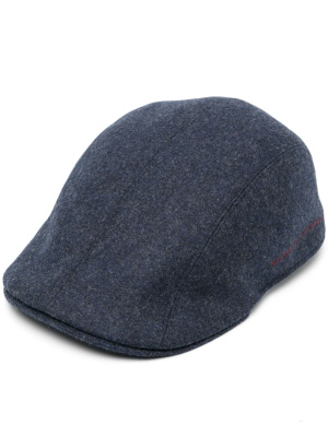 

Logo-embroidered flat cap, Brunello Cucinelli Logo-embroidered flat cap