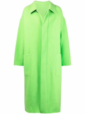 

Oversize wool single-breasted coat, AMI Paris Oversize wool single-breasted coat