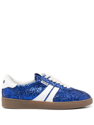 

Retro glitter faux-leather sneakers, MSGM Retro glitter faux-leather sneakers