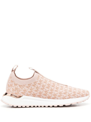 

Monogram-knit slip-on sneakers, Michael Kors Monogram-knit slip-on sneakers