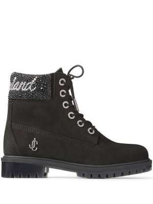 

X Timberland crystal cuff boots, Jimmy Choo X Timberland crystal cuff boots