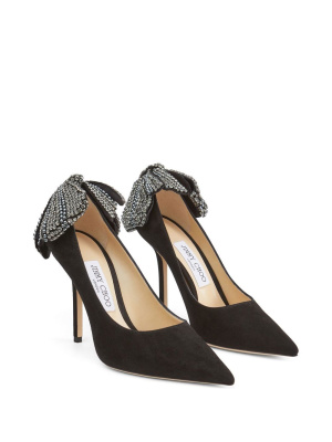 

Love 100 crystal-embellished bow pumps, Jimmy Choo Love 100 crystal-embellished bow pumps