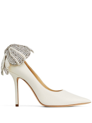 

Love 100mm bow-detail leather pumps, Jimmy Choo Love 100mm bow-detail leather pumps