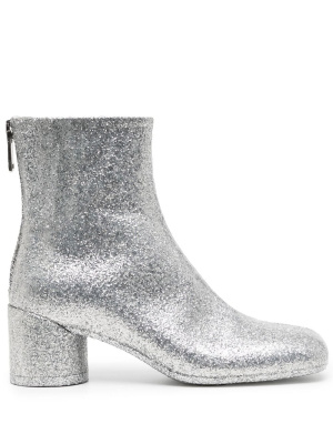 

Square-toe glitter ankle boots, MM6 Maison Margiela Square-toe glitter ankle boots