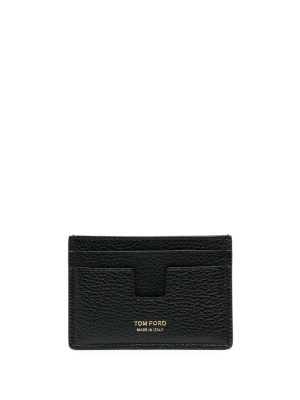 

Logo-print leather cardholder, TOM FORD Logo-print leather cardholder