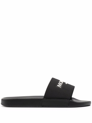 

Logo-print pool slides, Moncler Logo-print pool slides