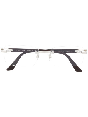 

Rimless rectangle-frame glasses, Cartier Eyewear Rimless rectangle-frame glasses