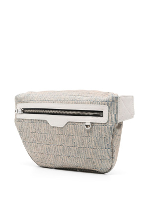 

Jacquard logo-motif denim belt bag, AMIRI Jacquard logo-motif denim belt bag