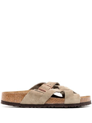 

Lugano suede open-toe sandals, Birkenstock Lugano suede open-toe sandals