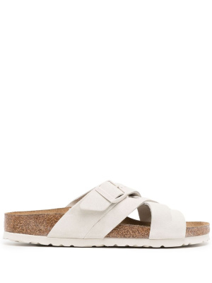 

Lugano suede open-toe sandals, Birkenstock Lugano suede open-toe sandals