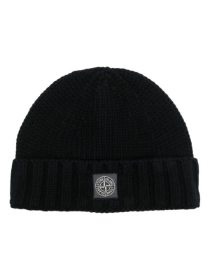 

Logo-patch turn-up beanie, Stone Island Logo-patch turn-up beanie