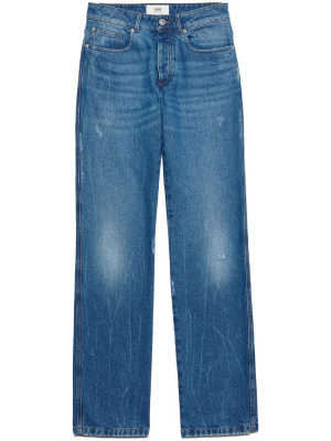 

Low-rise straight-leg jeans, AMI Paris Low-rise straight-leg jeans