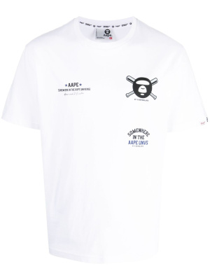 

Logo-print cotton T-shirt, AAPE BY *A BATHING APE® Logo-print cotton T-shirt
