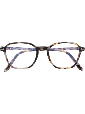 

Tortoiseshell-effect round-frame glasses, TOM FORD Eyewear Tortoiseshell-effect round-frame glasses