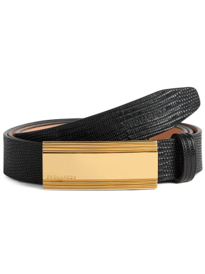 

Logo-engraved buckle leather belt, Dsquared2 Logo-engraved buckle leather belt