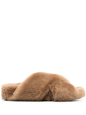 

Crossover-strap shearling mules, Jil Sander Crossover-strap shearling mules