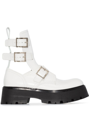 

Buckle-fastened caged boots, Alexander McQueen Buckle-fastened caged boots