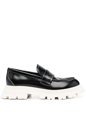 

Ridged-rubber sole loafers, Alexander McQueen Ridged-rubber sole loafers