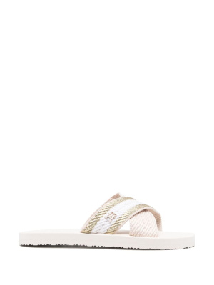 

Double-strap design slides, Tommy Hilfiger Double-strap design slides