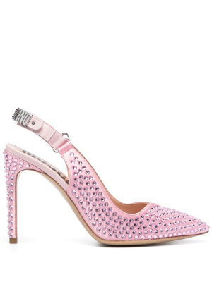 

105mm crystal-embellished pumps, Moschino 105mm crystal-embellished pumps