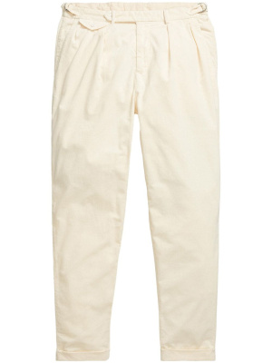 

Mid-rise cotton-blend tapered trousers, Polo Ralph Lauren Mid-rise cotton-blend tapered trousers