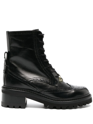 

Aria lace-up leather boots, See by Chloé Aria lace-up leather boots