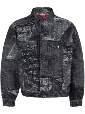 

Archive denim jacquard trucker jacket, Supreme Archive denim jacquard trucker jacket