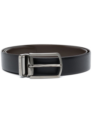 

Logo-engraved leather belt, BOSS Logo-engraved leather belt