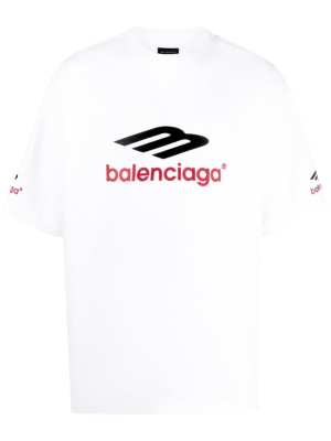 

Logo-embroidered cotton T-shirt, Balenciaga Logo-embroidered cotton T-shirt