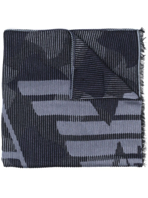 

Intarsia-knit logo scarf, Emporio Armani Intarsia-knit logo scarf