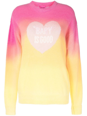 

Ombré heart print jumper, BAPY BY *A BATHING APE® Ombré heart print jumper